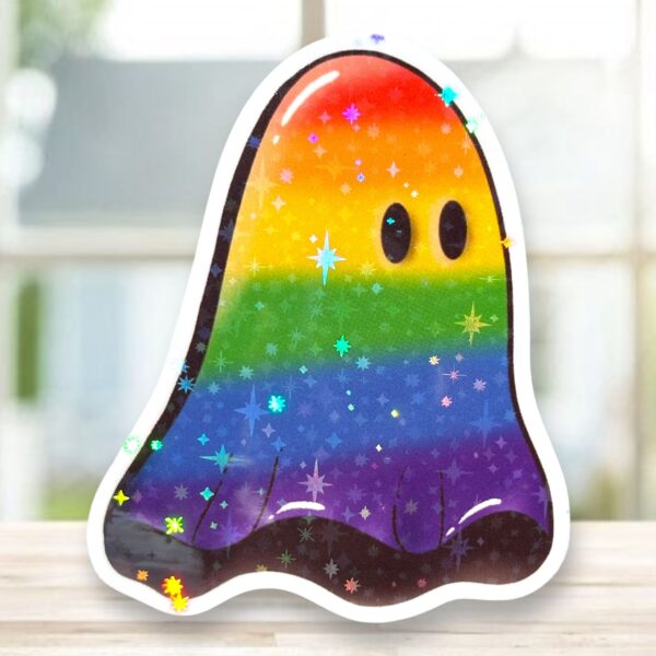 Ghost Rainbow Holosticker